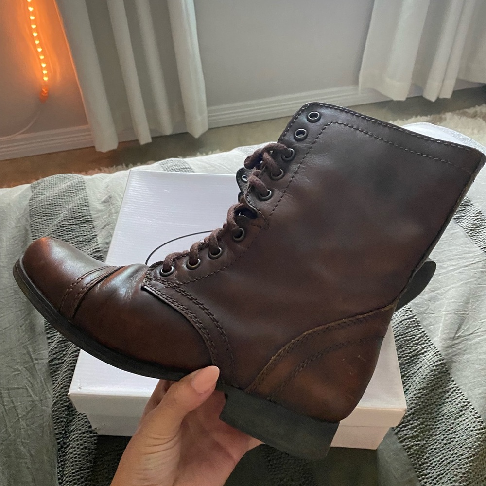Steve Madden Brown Combat Boots